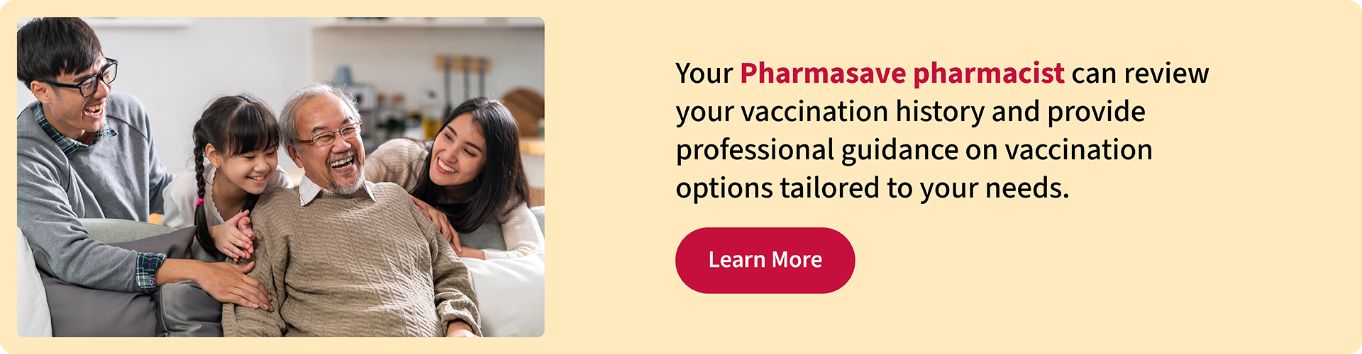 Pharmacists can advise on vaccinations tailored to your needs. Click to learn more.