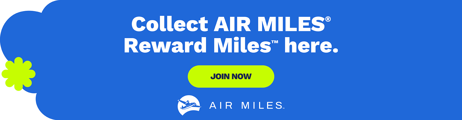 Collect Airmiles reward miles