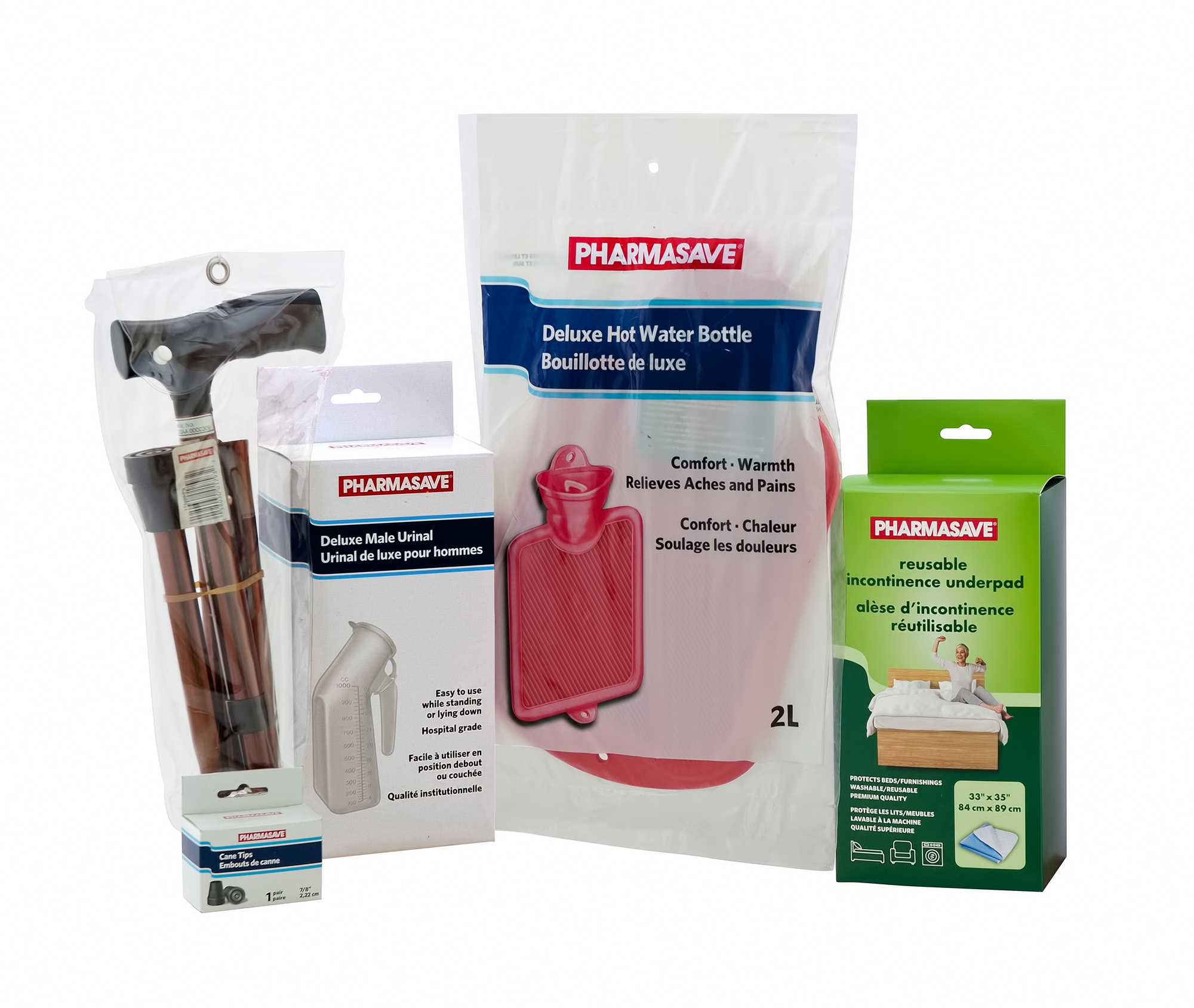 Pharmasave Brand home health care products.