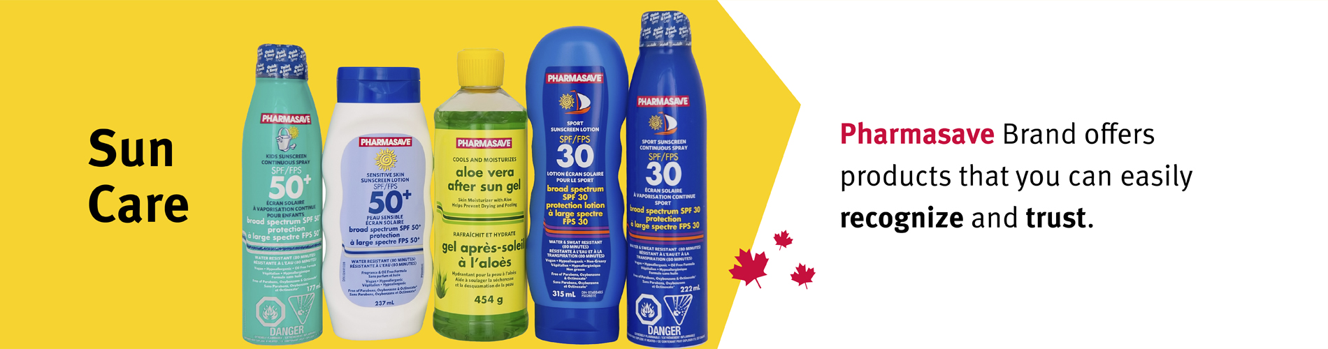 Pharmasave has quality sun care products at a value that you can trust. Shop Pharmasave Brand.