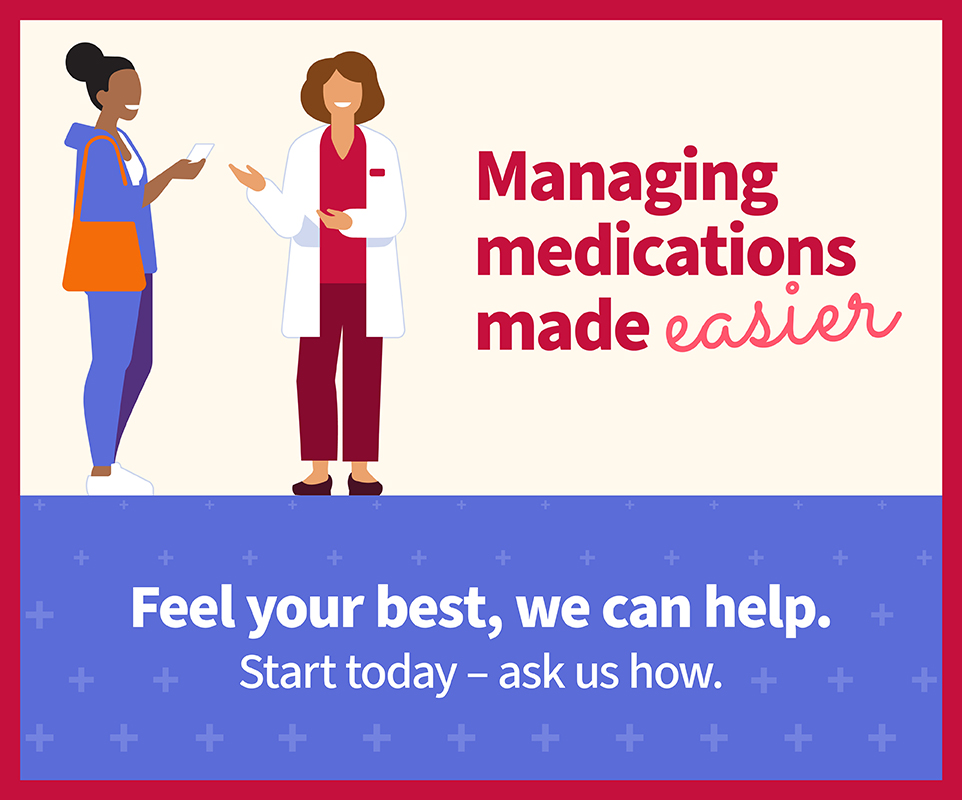 Manage multiple prescriptions and schedule a time for pickup that suits your schedule at Pharmasave.