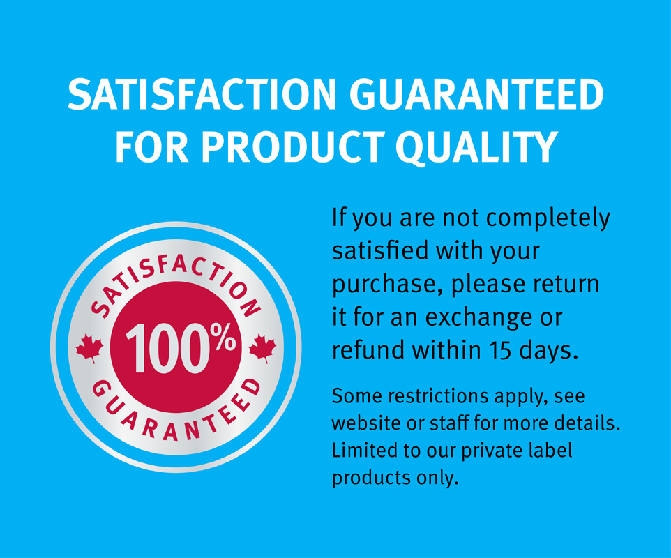 Pharmasave Products with Satisfaction Guarantee