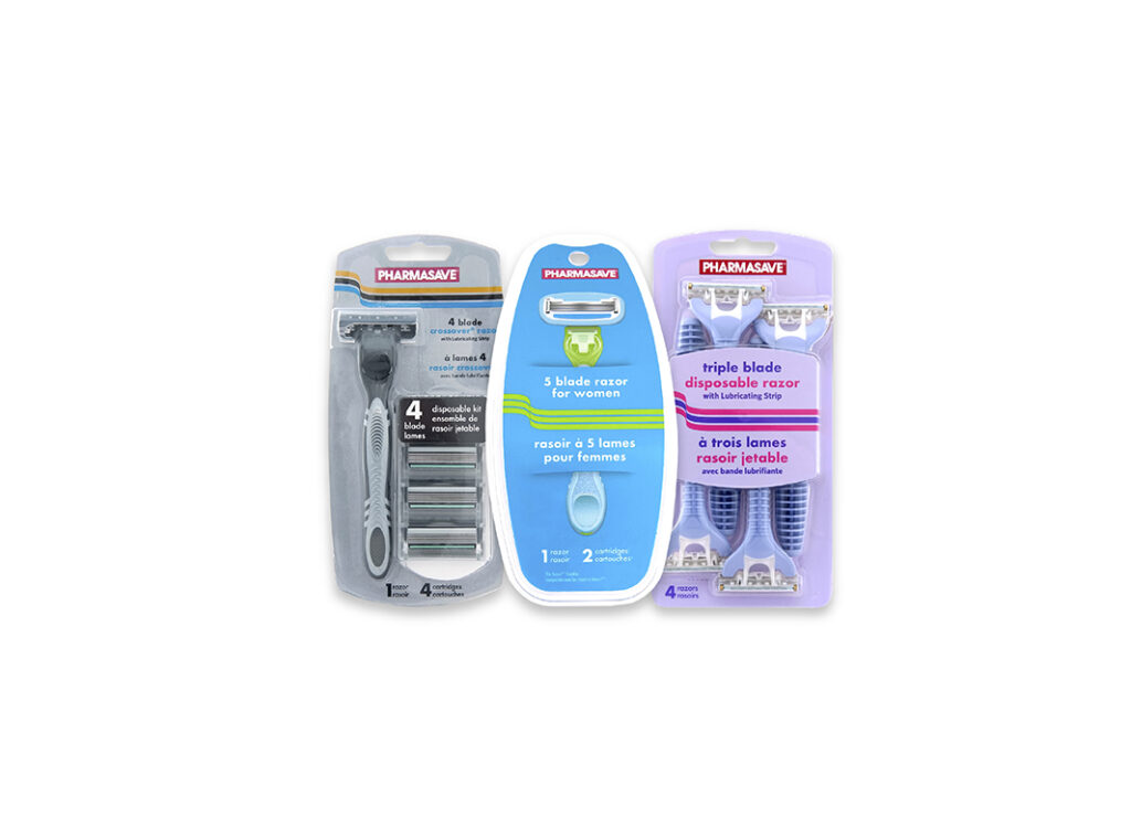 Shave products by Pharmasave Brand