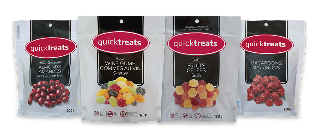 Quicktreats snacks and candies by Pharmasave Brand