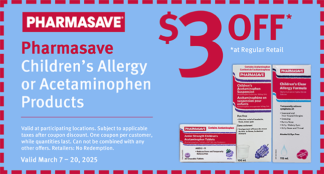 Children's allergy or Acetaminophen products