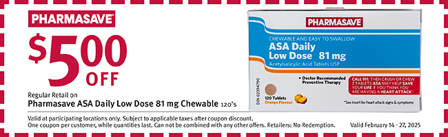 ASA Low Dose coupon